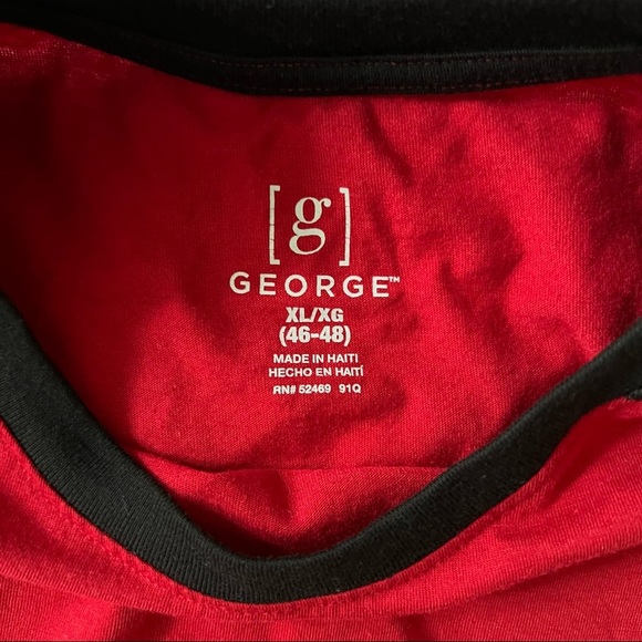 Crop Top Long Sleeve Red Black Baseball Style Size XL - Picture 3 of 3